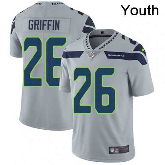 Youth Nike Seattle Seahawks 26 Shaquill Griffin Grey Alternate Vapor Untouchable Limited Player NFL Jersey